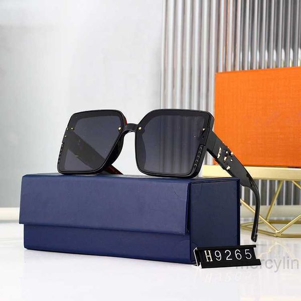 

2023 designer luis vitons sunglasses fourleaf grass women's fashion advanced sense box net red uv resistant women louiseitys, White;black