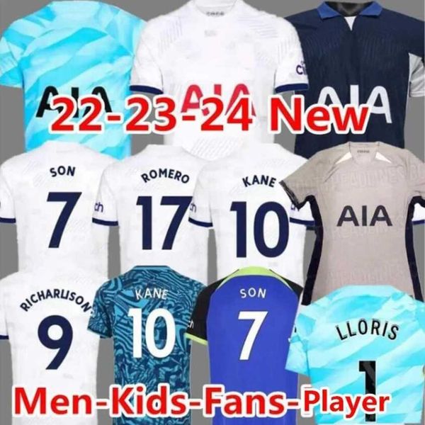 

23 24 son bergwijn soccer jerseys 2023 2024 tottenham perisic romero reguilon kulusevski bentancur richarlison kane spence skipp men kids fo, Black;yellow
