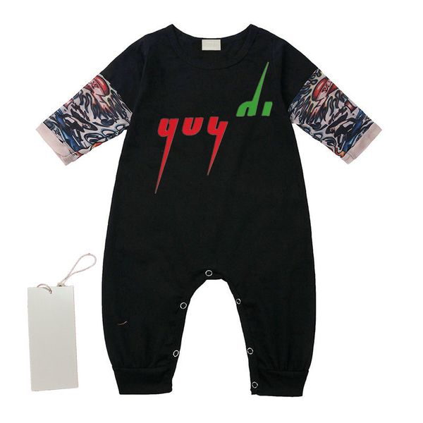 

NEW Baby Rompers Spring Autumn Boys Clothes Romper Cotton Newborn Kids Designer Jumpsuit Fashion Clothing, Black