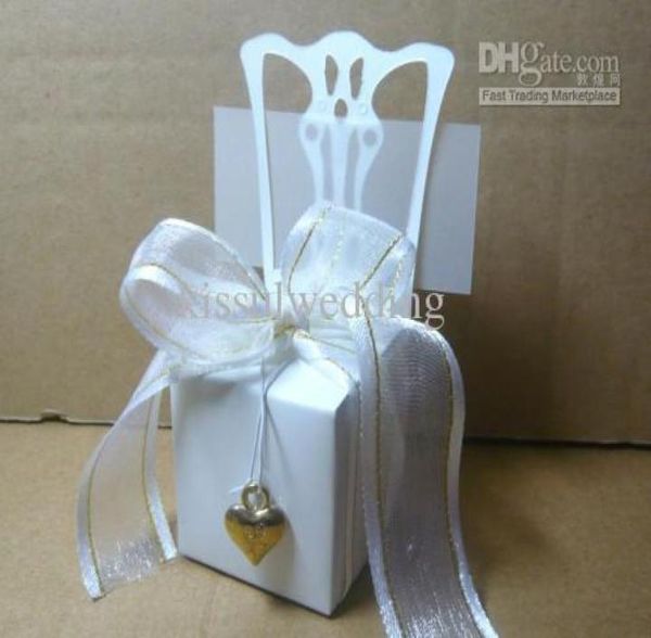 

classic white chair candy box favors with gold accessories 100pcslot for wedding decoration gift box and party favor boxes3042880