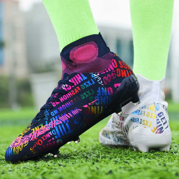 

football shoes tf/fg male soccer sports shoe for men studded boot genuine futsal professional field sneaker cleats 230814