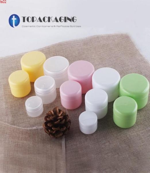 

50pcslot50g pp cream jarempty plastic cosmetic container with screw capsample makeup subbottlingmask canisterhigh qualtity3091026