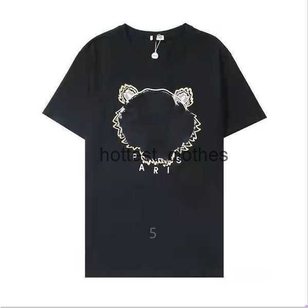 

women's men women designer shirt summer kenzo style tshirts embroidery with letters loose tees trend short sleeve shirts asian size 4, White