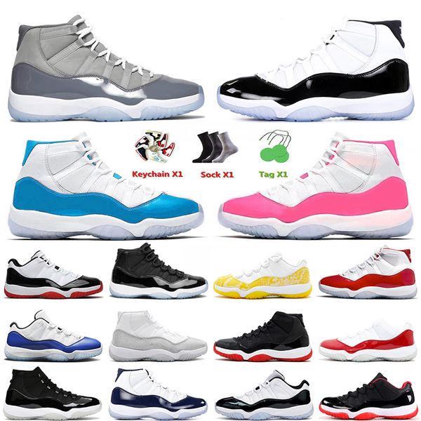 

new cherry 11s basketball shoes jumpman 11 cool grey women mens white jade blue yellow snakeskin dmp bred concord cap and gown outdoor sport