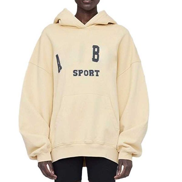 

casual hoodies for women designer aninee letter loose hooded sweatshirt bing long sleeve hooded sweater, Black