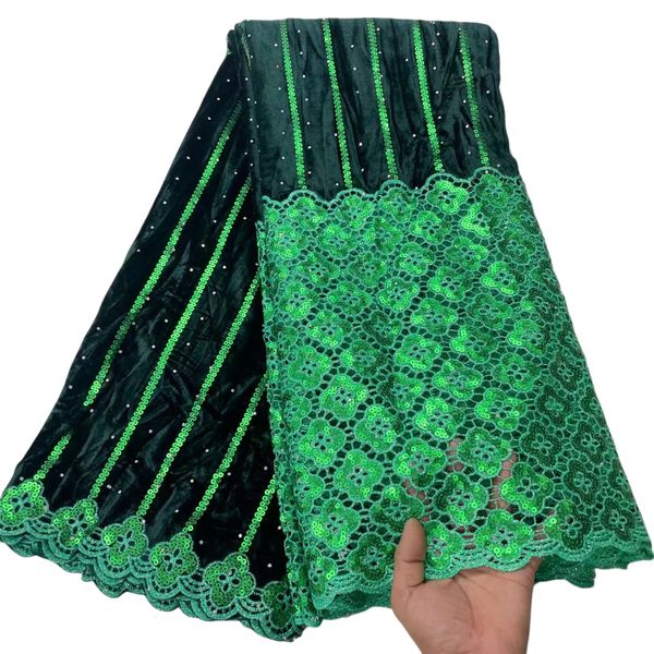 

5 yards flannelette african lady sequins lace rhinestones shiny fabric wedding women formal dress net clothes sewing dinner party gown 2023, Black;white