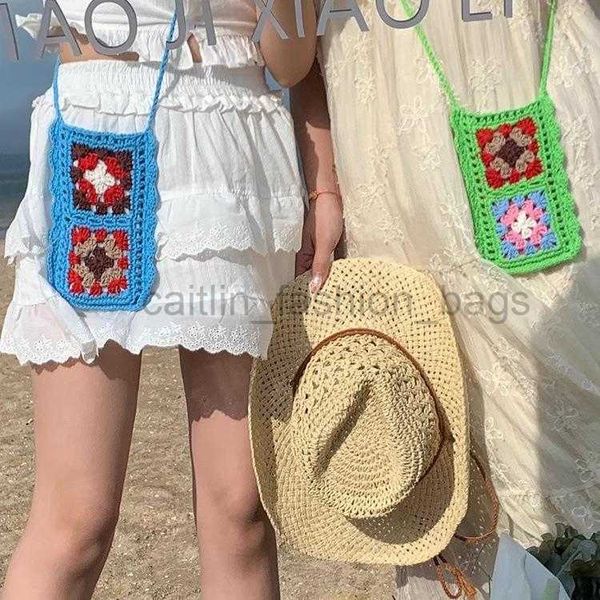 

designer bag ins korean dopamine wearing versatile cute handwoven mobile phone crossbody women's trendy seaside designer bag caitlin_fa