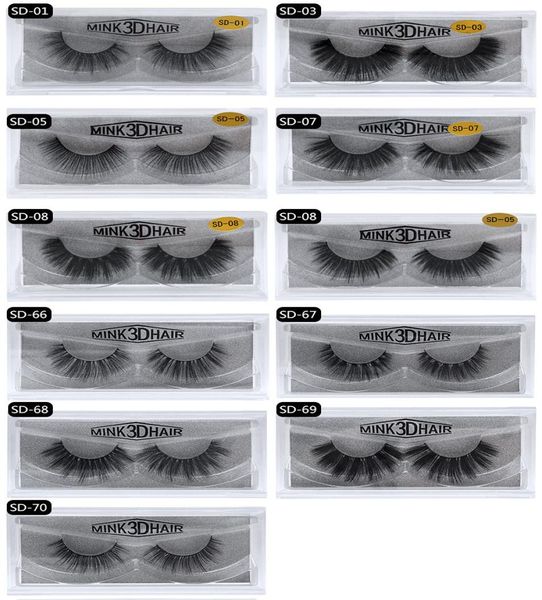 

20style 3d mink hair fake eyelash 100 thick real mink hair false eyelashes natural extension fake eyelashes false lashes6015249