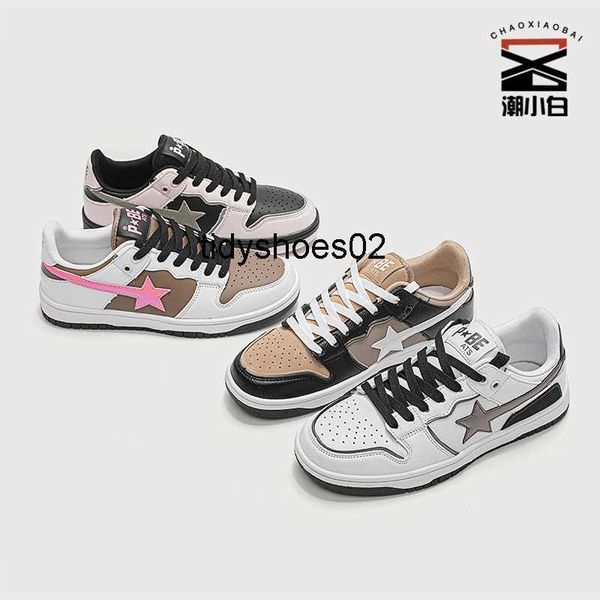 

contrast star sports shoes women's versatile 2023 spring american tablet casual shoes couple fashion shoes female minority, Black