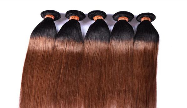 

passion ombre hair products 1b30 brazilian remy human hair wefts 3 bundles two tone color malaysian peruvian straight human hair 5249259, Black