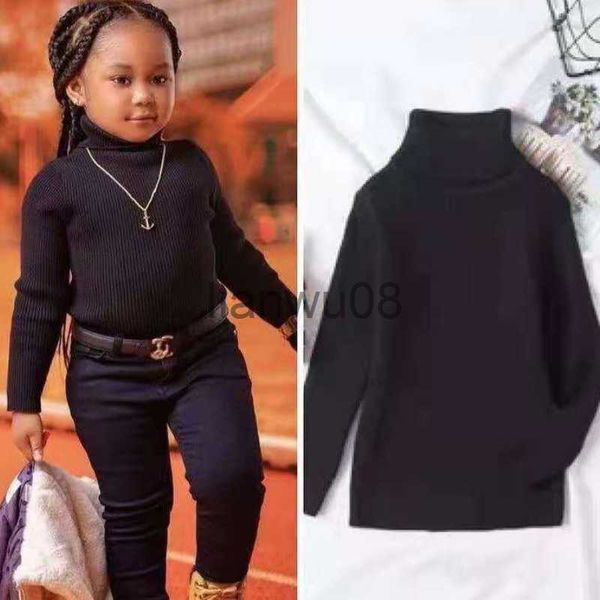 

pullover autumn boys girls turtleneck sweaters winter kids clothes warm pullovers girls knitted sweater baby boy wool coat 2y9y x0818, Blue
