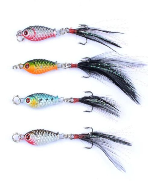 

rompin 10pcs fishing lures feather lead fish 6g vib winter wobblers artificial fishing tackle with hooks all water baits pesca5138536
