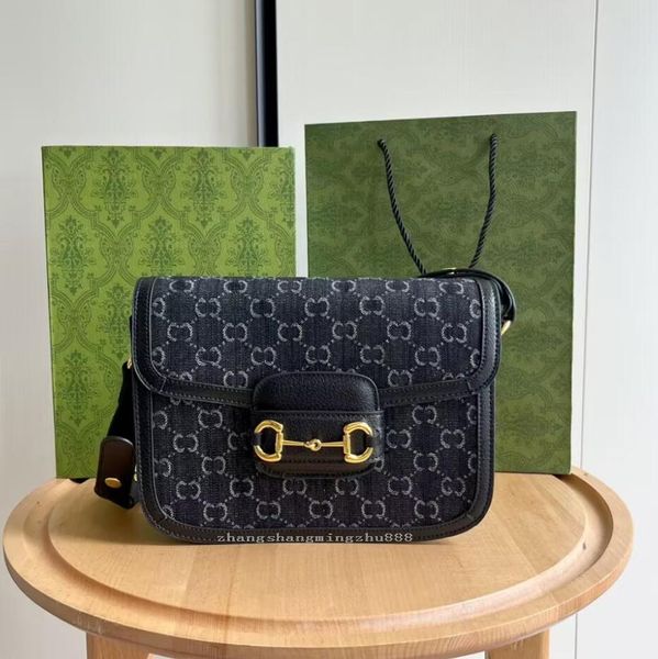 

classic designer messenger handbag black saddle bag women shoulder bag luxurys handbag large capacity leisure bag purse cross body bag whole