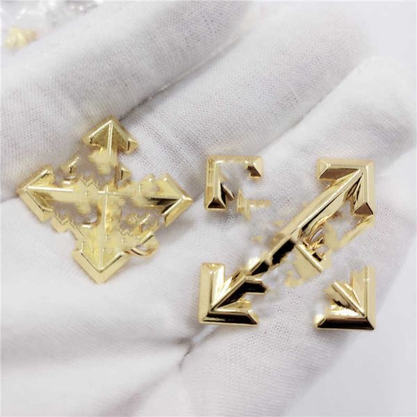 

designer w fashion off net red kwai white alloy cross shaped jewelry off arrow necklace ow lovers hip hop, Black