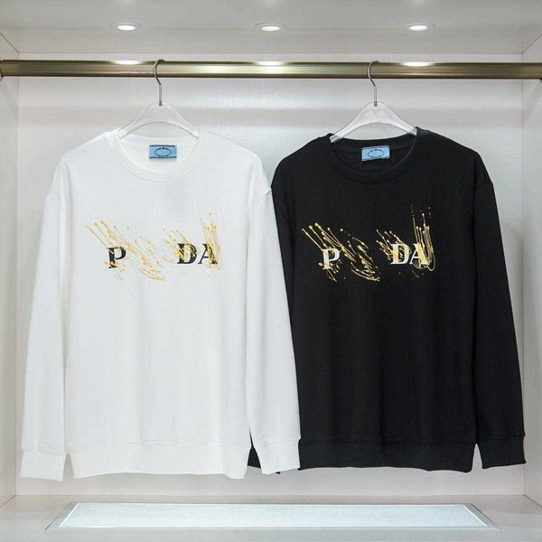 

designer tracksuit mens hoodies autumn/winter new p family sweater coat speckled letter casual loose top, Black