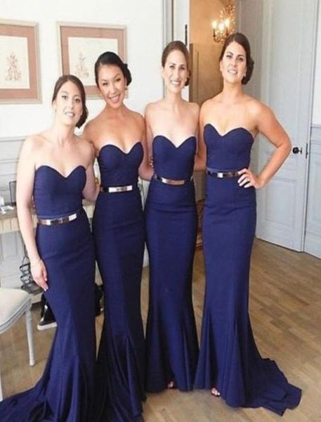 

elegant fitting mermaid long bridesmaid dresses blue sweetheart neck sleeveless simple wedding party guest dress maid of honor gow9358054, White;pink