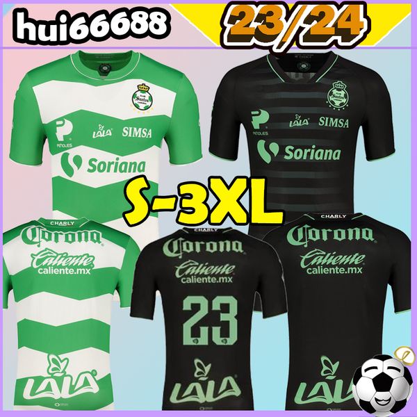 

s-3xl 23/24 santos laguna soccer jersey 2023 2024 orrantia doria gorriaran d. valdes h.preciado doria leo suarez gael s. orrantia home away, Black;yellow