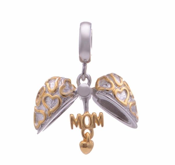 

fits p original charms bracelet 925 sterling silver bead heart with mom dangle charm women diy jewelry making3053953