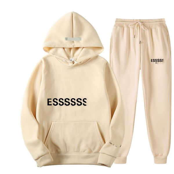 

mens tracksuit ess designer man tracksuits long sleeve hooded sportwear jogger pants, Gray