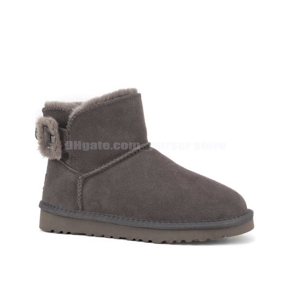 

platform tasman wgg boot for woman boot slippers chestnut fur furry slides shearling women ultra mini white slip-on shoes suede winter wggs, Black