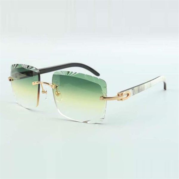 

buffs sunglasses 3524020 with hybrid horn temples and 58mm cut lens315g, White;black