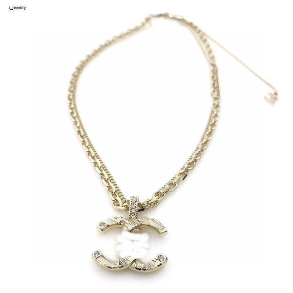 

luxury brand designer double letter ccity pendants necklaces choker channel pendant necklace chain jewelry accessories mx3c, Silver