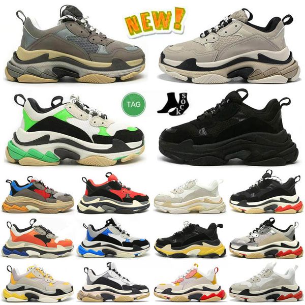 

men women casual shoe white black pink triple s low make old sneaker combination soles boots mens womens shoes sports chaussures 36-45