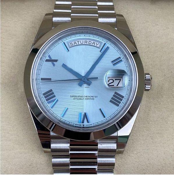 

aaa designer watches mens watch bp maker 40mm rome dial day-date 228235 president asia movement mechanical automatic mens men's watches, Slivery;brown