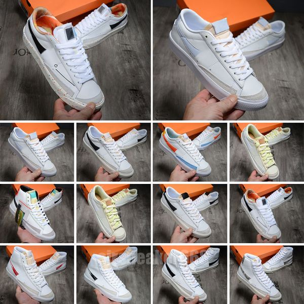 

casual shoes mens trainers sneakers vintage blazers black white multi color white indigo pine green designer platform blaze mid jumbo low me