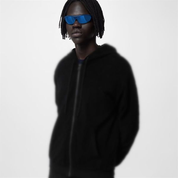 

france paris knurling letters towel zip men's hoodies designer luxury fashion high street spring autumn women cotton full pri180b, Black