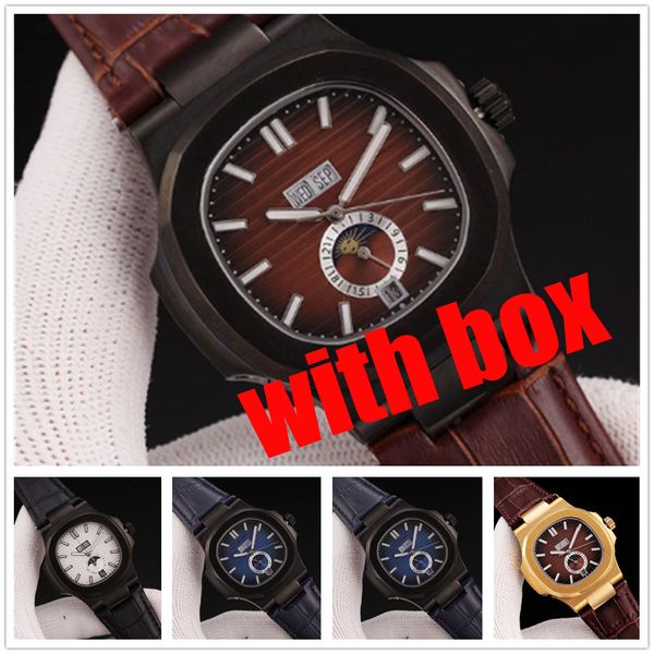 

mens watch designer watch watch nautilus multi-function 42mm automatic movement watch couple limited edition, Slivery;brown