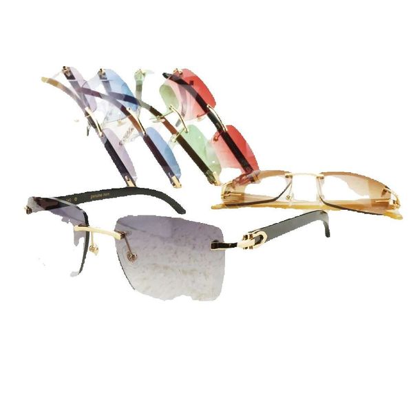 

pchromic vintage rimless sunglasses men carter glasses big square sunnies for driving and fishing retro style shades wood and, White;black