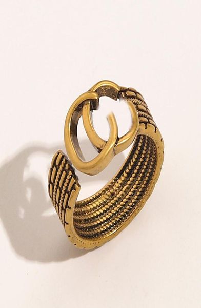 

europe and america style designer rings women love charms wedding supplies old gold plated copper finger adjustable ring luxury ac5825989, Slivery;golden