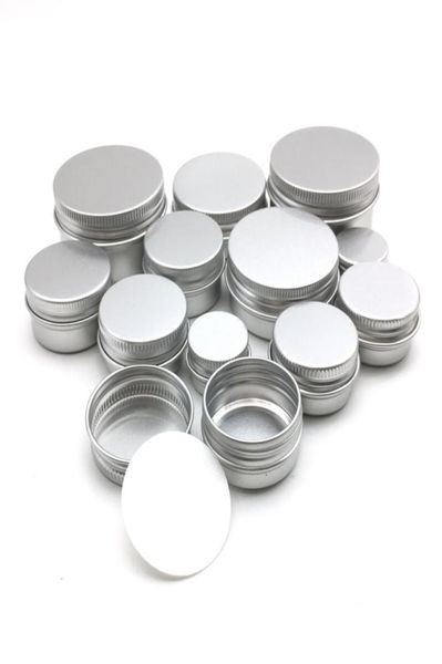 

50pcs 5g 10g 15g 20g 30g 50g 60g aluminum jar metal containers lip balm container empty candle jars cream pot box cx2007241579109