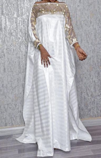 

casual dresses women loose long dress kaftan patchwork white sequined see through celebrate event occasion african female robes go6351301, Black;gray