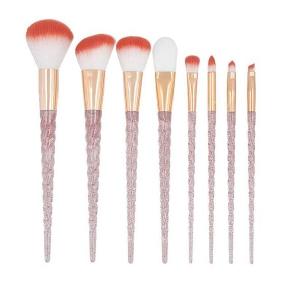 

8pcsset crystal makeup brushes sets powder foundation eyeshadow blush brush kits professional blending makeup brushes beauty tool8409800