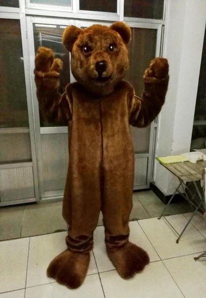 

highquality real pictures brown bear mascot costume mascot cartoon character costume size 6532044, Red;yellow