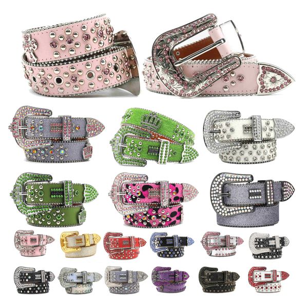 

casual studded bling crystal buckle lady bb simon belt luxurys fashion girl leather designer for man rock diamond belts mens width 3.8cm wom, Black;brown