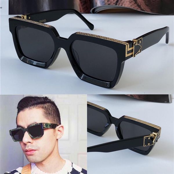 

new men design sunglasses millionaire 96006 square frame vintage shiny gold summer uv400 lens style laser 96006224r, White;black