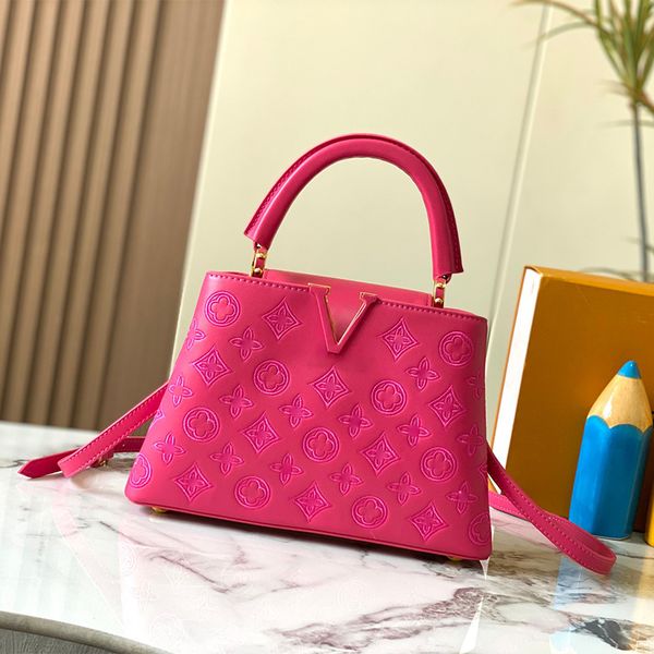 

women fashion simple one shoulder bag pink thread designer handbag designer bags