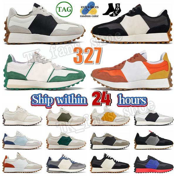 

327 new designer casual shoes for mens womens light camel white black orange green sea salt cloud grey new balances shoe 327s trainers outdo