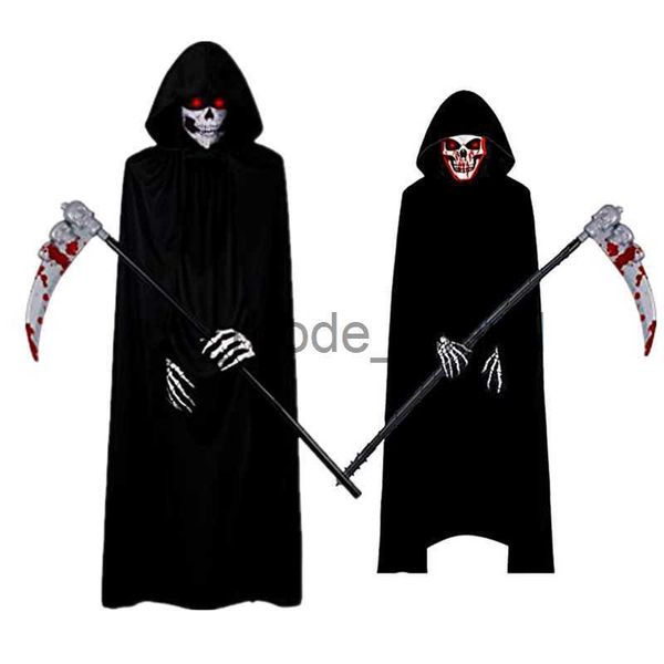 

cosplay child halloween party costume with scary blood dropping mask x0818, Blue