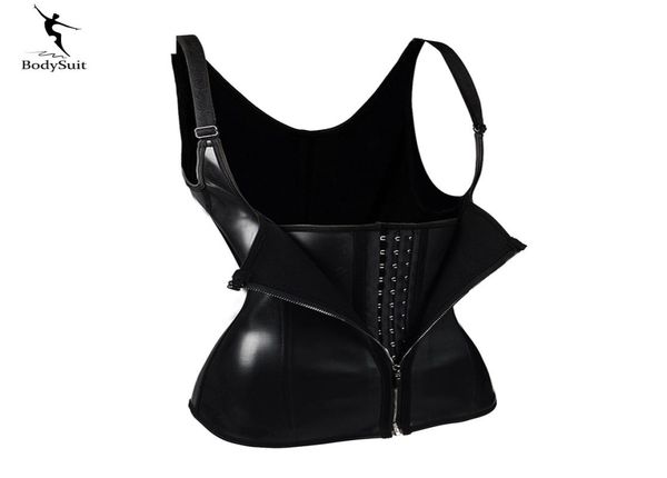 

latex waist trainer body shaper slimming belt slimming underwear modeling strap bodysuit for women neoprene corset2699019, Black;white