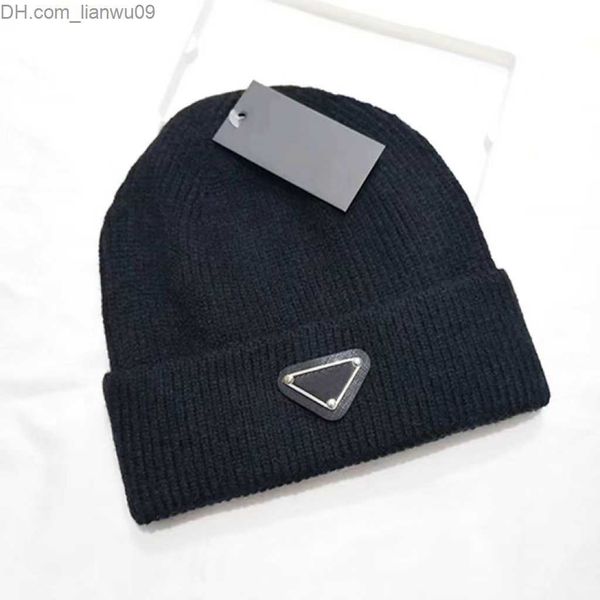 

beanie/skull caps fashion knit beanie hat men and women inverted triangle shape autumn and winter to keep warm z230819, Blue;gray