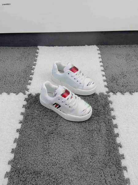 

luxury kids casual shoe music notation child sneakers size 26-35 letter printing baby shoe box protection shipment june20, Black;red