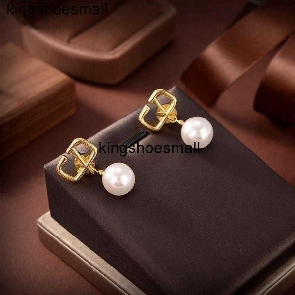 

drop pearl earrings gold dangle earring designer for woman fashion luxury brand letter v mans stud earings girls ear studs weddings gift, Silver