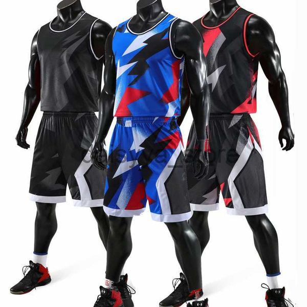 

other sporting goods men basketball jersey sets uniforms kits breathable sports clothing youth training basketball jerseys shorts 2020 custo