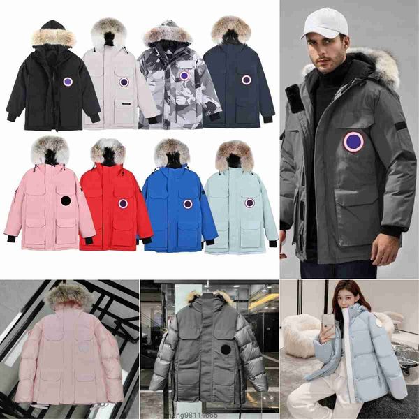 

designer mens canadian goose puffer down womens jacket down parkas winter thick warm coats womens windproof embroidery letters streetwear ca, Black