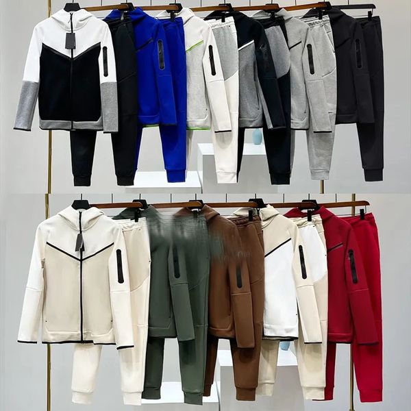 

designer tech fleece mens tracksuit zipper jackets and sport pants sets designer tech woman embroidered letter tracksuits jogger leisure tro, Gray