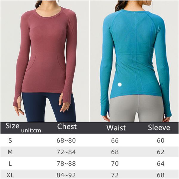 

ll-a23 1.0 womens yoga outfit shirts active shirts tees sportswear outdoor apparel slim gym excerise running long sleeve close-fitting brea